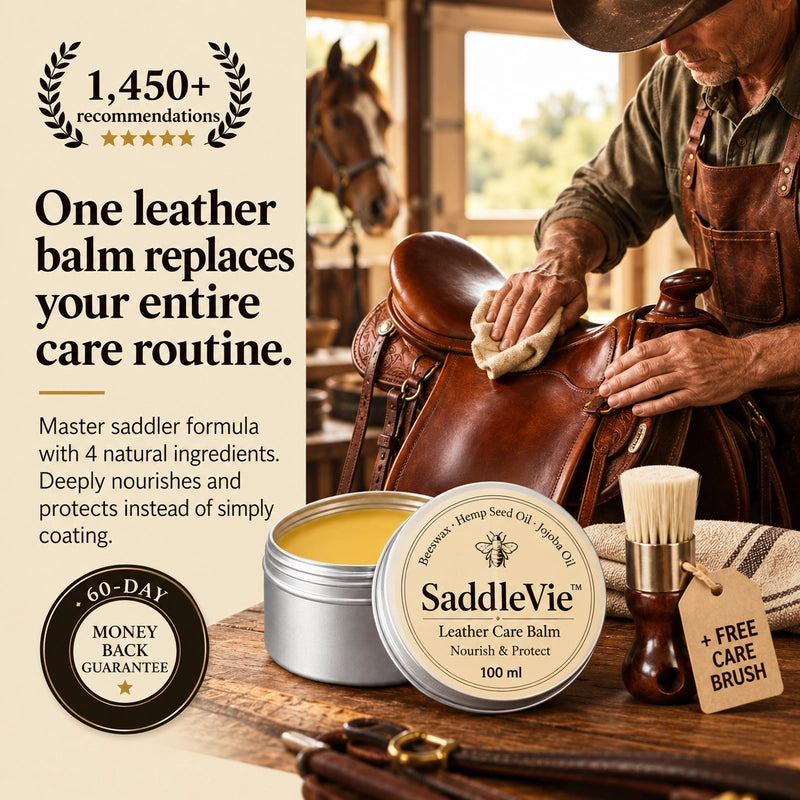 SaddleVie™ – Natural Leather Conditioner for Saddles & Tack
